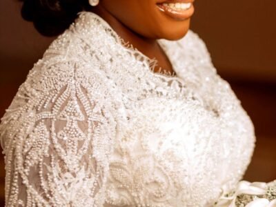 Beaded Lace Wedding Dress