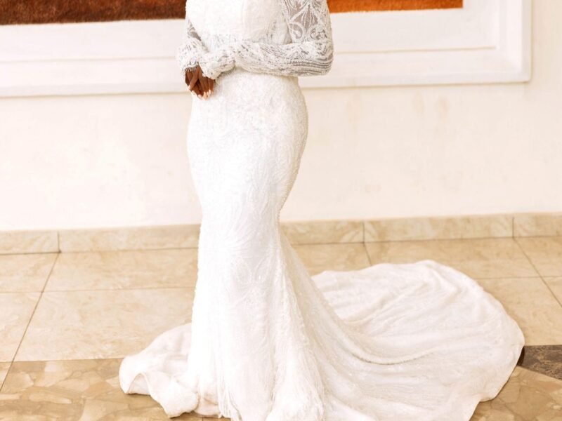 Beaded Lace Wedding Dress