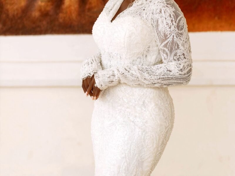 Beaded Lace Wedding Dress