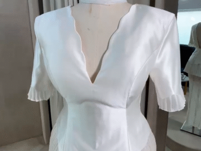 Satin & Lace Civil Wedding Dress