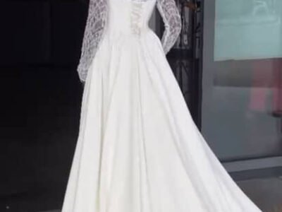 Detachable White Wedding Dress